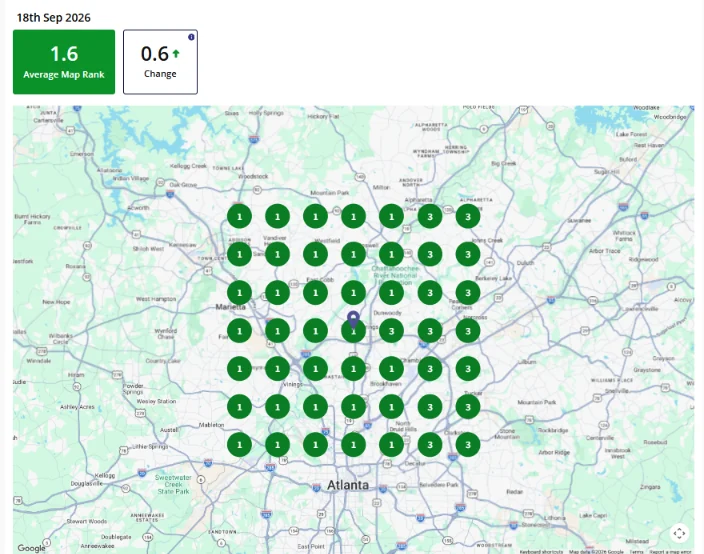 After ranking heatmap for chimney inspection Sandy Springs